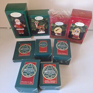 LOT OF (9) VINTAGE HALLMARK KEEPSAKE OF MEMBERSHIP ORNAMENTS IN ORIGINAL BOXES